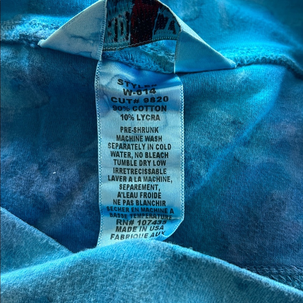 HARD TAIL FOREVER tie dye blue capri yoga leggings size S 90% cotton 10% lycra - Picture 13 of 13